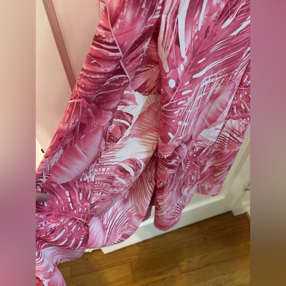 Soft Pink Off-Shoulder Maxi Dress with Slit size XL - Picture 4 of 12